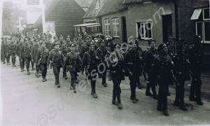 Route March. Possibly 9th Battalion, The Glouceste