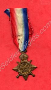 1914 - 1915 Star. Awarded to 12804 Private George