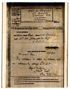 Images of four aereographs sent by Lieutenant Leon