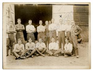 Taken at Danbury on October 1914. Of the football