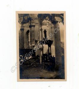 Features interior of Hebuterne Church. Belonged to