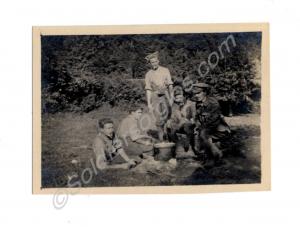 Features World War I soldiers preparing a "10 cour