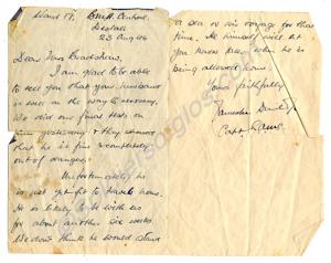 Airmail letter to next of kin. Belonged to 1499320