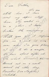 Letter to his father from 5952/267192 Lance-Corpor