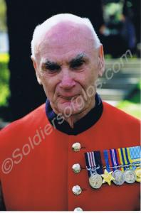 Chelsea Pensioner Bob Middleton. 50th Anniversary