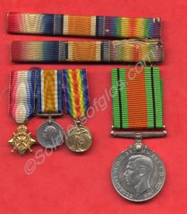 Group of three miniature medals; 1914-15 Star, Bri