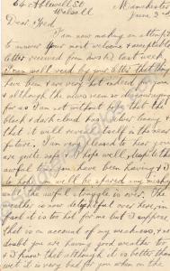 Letter, with postscript, from "Fred" to 38047 Priv