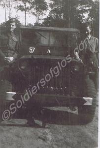 Soldiers with jeep. 2nd Battalion, The Gloucesters