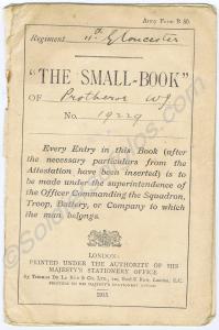 Soldiers' Small Book. 19229 Private William James