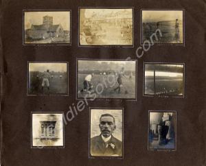 Page from Private Henry Buckle's photograph album.