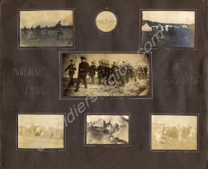 Page from Private Henry Buckle's photograph album.