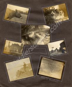 Page from Private Henry Buckle's photograph album.