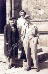 Henry Buckle with wife and daughter. c. 1950.