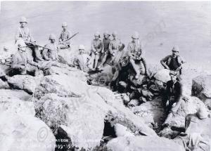 Picquet at Waggon Hill. 1st Battalion, The Glouces