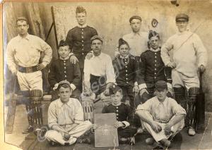 Boy soldiers' cricket team. The Gloucestershire Re