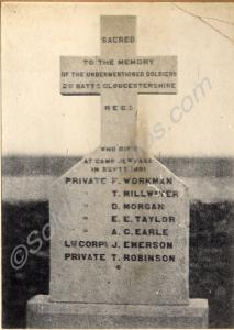 Grave Memorial.  2nd Battalion, The Gloucestershir