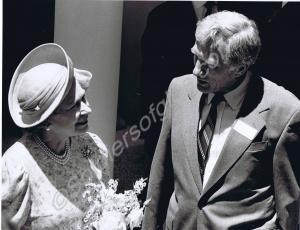 HM Queen Elizabeth II with Major D. Godfrey.  c. 2