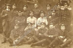 4879 Private Frederick George Giles on left in civ