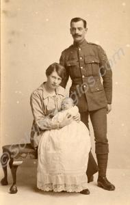 8692 Sergeant John Webber Ball with wife and child