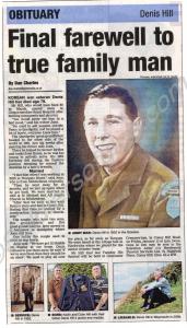 Obituary of Denis Hill. ex-Gloucestershire Regimen