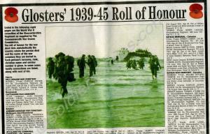 Glosters 1939-1945 Roll of Honour