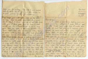Letter to 40241 Private George James Nash. 8th Bat