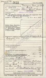 Army Form B108D Discharge Certificate. 5174472 Pr