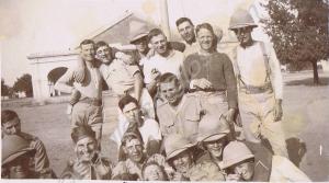 5172924 Private Tom Gait (pointed hat, front row).