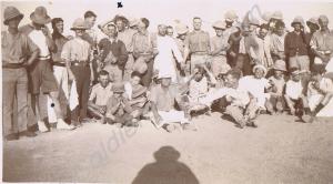5172924 Private Tom Gait (pointed hat, front row).