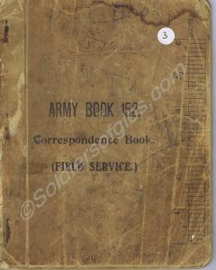 Daily cookhouse menus. Notebook (Army Book 152) be