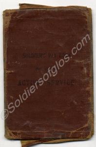 Soldier's Pay Book. 8071 Sergeant Frederick Clark.