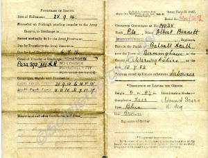 Certificate of Character on Discharge (Army Form B