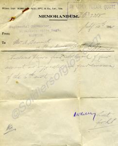 Covering letter for Statement of Accounts. 17035 P