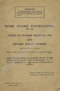 "Home Guard Instruction, No. 64 - Notes on Summer