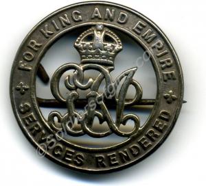 Silver War Badge, No. 322702.  9591 Private Freder