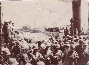 In port.  2nd Battalion, The Gloucestershire Regim