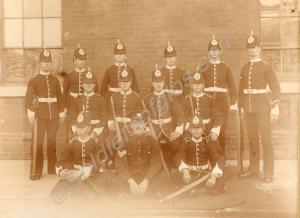 Group of soldiers in full dress. 8789 Private Alfr