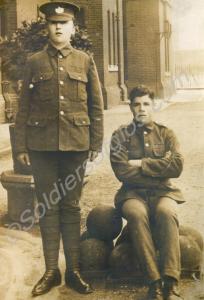 Two soldiers in service dress. 8789 Private Alfred