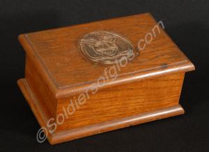 Wooden box carved by Boer P.O.W. With South Africa
