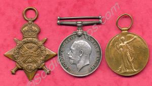 Group of three medals; 1914 Star, British War Meda