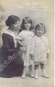 Christmas card showing the Crown Princess of Swede