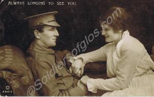 Postcard sent by his wife to 16720 Private Albert