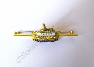 Gilt and enamel sweetheart brooch. Gloucestershire