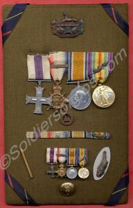 Group of four medals; Military Cross, 1914 Star wi