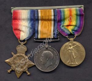 Group of three medals; 1914/15 Star, British War M