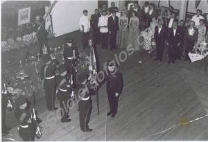 Colour party. Sergeant Bob Cook, Sergeant Lucas, S