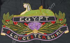 Coloured embroidery of The Gloucestershire Regimen