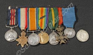 Group of eight medals; Military Medal, 1914/15 Sta