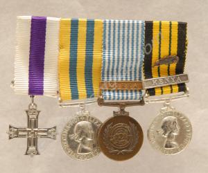 Group of four miniature medals ; Military Cross, K
