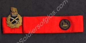 General Officer's scarlet band for forage cap. Wor